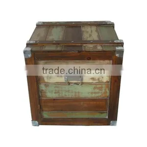 Vintage Wooden Storage Box Wooden Craft Box thumbnail-3