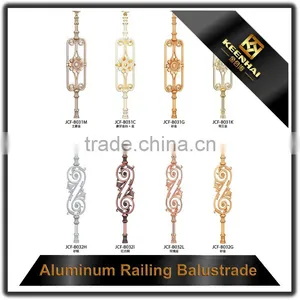 Luxury Design Decorative Powder Coated Aluminum Indoor Stair Handrail thumbnail-5