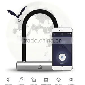 Newest Intelligent Security Bicycle Lock Ultrasonic Tire Lock Keyless Electric U-lock thumbnail-2