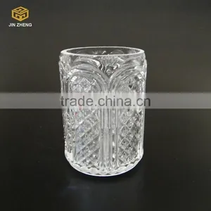 Embossed Glass Votive Candle Holders, Glass Tumbler thumbnail-1