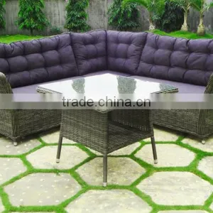 2014 New Style Outdoor Garden Plastic Flat Rattan Sofa Set thumbnail-1
