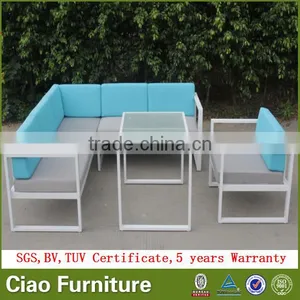 All Weather Sectional Garden Sofa Outdoor Aluminum Sofa Furniture thumbnail-1