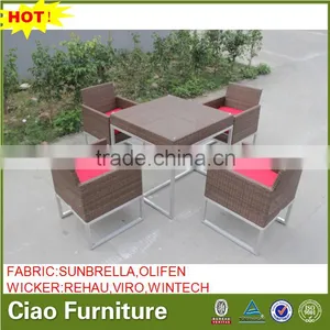 Outdoor Furniture All Weather Wicker Conversation Patio Set Outdoor Table and Chair thumbnail-1