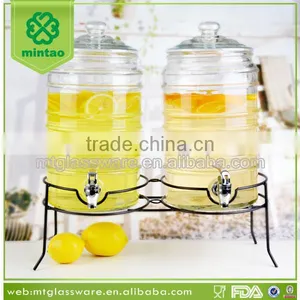 Double Twins Machine Made Wholesale Glass Mason Jar Drinking , Wine Dispenser thumbnail-1