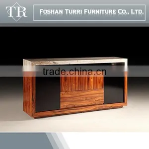 Modern Marble Top and MDF Sideboard Buffet for Home Furniture thumbnail-1