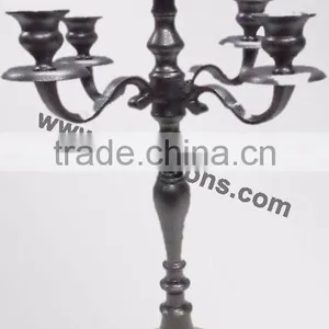 5 Arm Black Candelabra & Candle Holders Black Candelabras Sale thumbnail-4