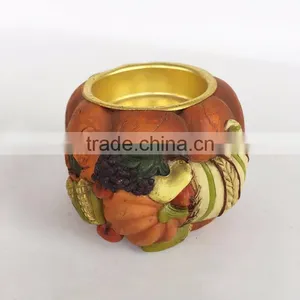 Custom Artificial Pumpkin Candle Holder for 2017 Halloween Decor thumbnail-2