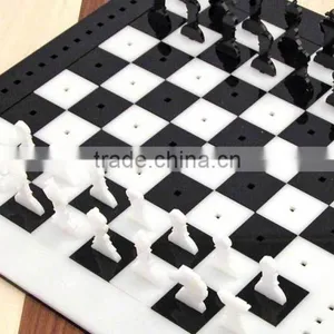 JYCB-002Factory Wholesale Custom Acrylic Chess Board Set,clear Glass Chess Set thumbnail-6