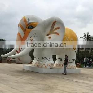 Tall 5m Fiberglass Elephant Landscape Sculpture thumbnail-1