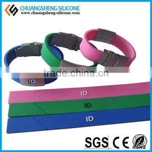 Ebay Hot Selling Silicone Steel Piece Bracelet, Silicone Jewelry, Unique QR Code Printing Bangles thumbnail-4