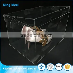 2017 Oem Custom Acrylic Storage With Lid Shoe Box thumbnail-1