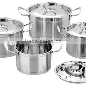 10pcs 16-24cm Stainless Steel High Multi Straight Stock Pot thumbnail-1