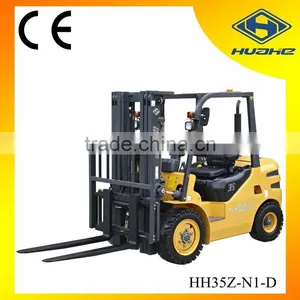 3.5Ton 6000mm Triplex Full Free Mast Diesel Forklift With Automatic Transmission For Factory thumbnail-1