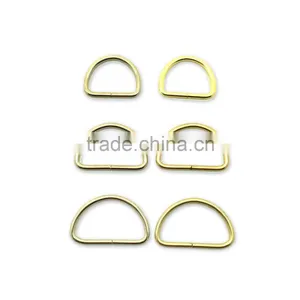 Metal D Ring Brass Finish / Metal Hardware Ring / Steel Rings thumbnail-1