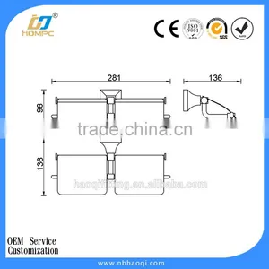Toilet Double Paper Holder thumbnail-2
