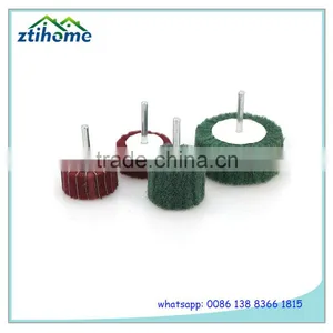 High Quality Calcined Aluminum Oxide Abrasive Flap Wheel With Shaft thumbnail-1