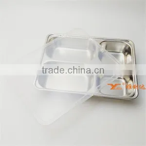 Eco-friendly Free Used Colorful Stainless Steel 4 Compartment Plate for Dinner thumbnail-6