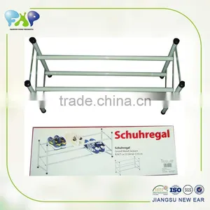 Modern Design Household Fittings Iron Tube Chrome Plated Furniture Shoe Rack thumbnail-1
