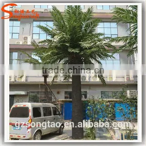 Artificial Palm Tree High Quatily Fiber Glass Trunk PE Leave Outdoor Landscape Decoration Plastic Big Date Palm Tree for Sale thumbnail-1