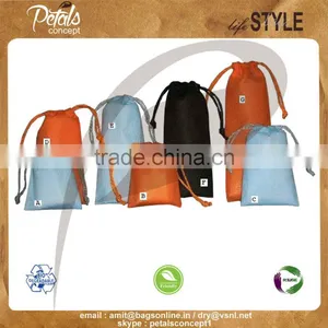 Drawstring Non Woven Gift Pouches - Pull String Poches - Wholesaler of Drawstring Bag thumbnail-1