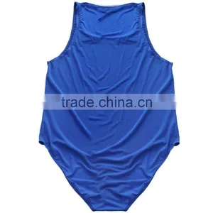 Mens Jumpsuit Leotard Nylon Spandex Soft Smooth Round Neck Sleeveless Work Out Swimsuit Gym Fitness Latex Bodysuits For Men thumbnail-4