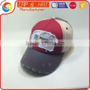 Custom Embroidery Patch Washed Distressed Baseball Cap thumbnail-1