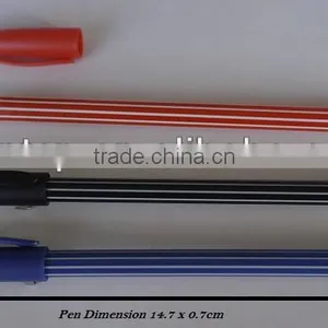 BHNPP4484 Ballpoint Pens Promotional Gift Plastic Stripe Ballpint Pen For Sale thumbnail-1