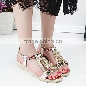 2017 New Summer Hot Sale Breathable Rhinestone Sandals for Women's Shoes HFRX1410 thumbnail-6