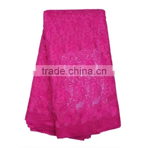 2017 Wholesale Guangzhou African Lace Embroidery Fabric For Dress thumbnail-5