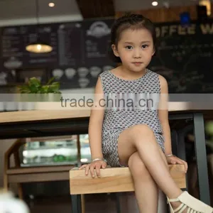 New Fashion Girl Sleeveless Set Chifon Blouse Set for Baby Girl Printed Flower Dress Jumpsuit thumbnail-2