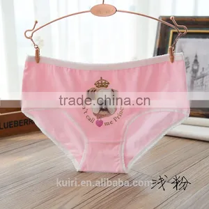 2017 Cheap Cotton Colorful Cartoon Print Yough Sexy Lady Panty(OEM) thumbnail-1