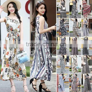 China Whosale Cheap Flower Girl Chiffon Dress Boho Maxi Long Beach Dress thumbnail-1