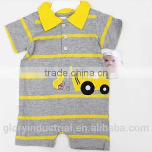 Cartoon Design Striped Baby Jumpsuit Patterns thumbnail-3