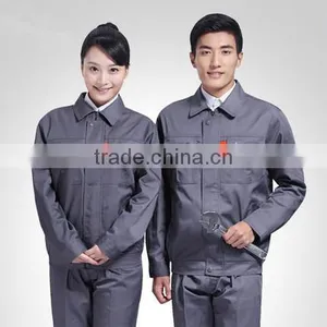 Juqian Quality Work Cloth Manufacturer China Breathable Gray Blue Unisex Workwear Uniform Industrial Uniform thumbnail-1