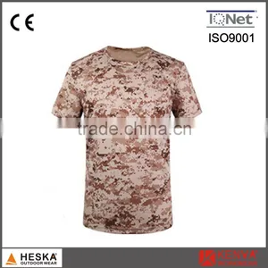 Military Army Color 100% Cotton Jersey Mens Short Sleeve Camouflage t Shirt thumbnail-2