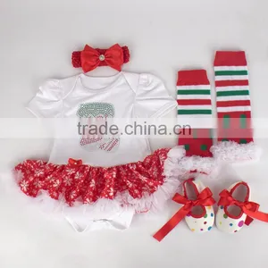 Wholesale 4pcs Christmas Christmas Cotton Newborn Baby Toddler Clothing thumbnail-3
