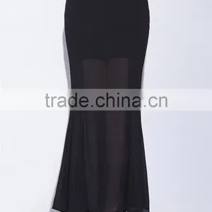 2016 Oem Services Fishtail Lady Sexy Maxi Skirts Pearl Chiffon Summer One Piece Long Skirt for Women thumbnail-2