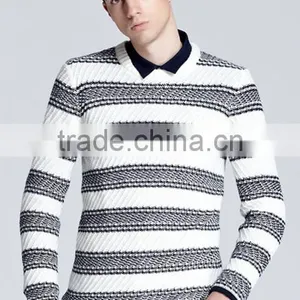 China Selling Striped Clothes Cashmere Jacquard Sweater for Men thumbnail-4