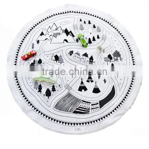 Cute Novel Children Bedroom Decoration Cotton Village Road Baby Crawl Play Mat thumbnail-1