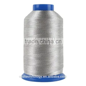 Raw White High Tenacity Conductive Silver Fiber Sewing Thread thumbnail-1