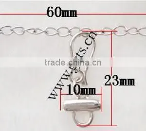 New Cheaper Price Sterling Silver Hook and Eye Clasp 925 Extender Chain & Single-strand thumbnail-2