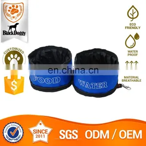 Double Foldable Water Proof Camping Pet Travel Bowls Dog Food Bag thumbnail-2