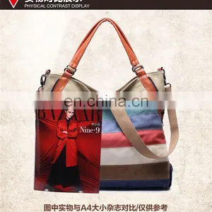 JL Bag17029 2017 Woman Bag Canvas Leisure Rainbow Bag Modern Lady Bag thumbnail-3