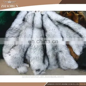 100% Real Raccoon Fur Skin / Pink Raccoon Fur Pelt for Garment thumbnail-1