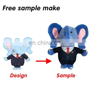 Elephant Type and Plush Material Cute Stuffed Animal Elephant thumbnail-2