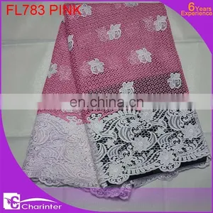 Free Shipping African Crochet Lace Fabric Guipure Lace Fabric thumbnail-2