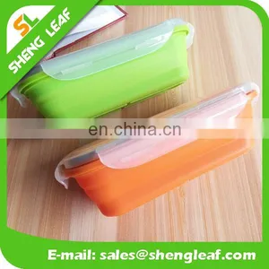 Bento Box Silicone Collapsible Lunch Food Serving Bowl for Kids or Adults thumbnail-3