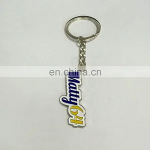 Custom Metal Key Chain With Customized Logo in Silver Finish and Colors Attached With Lobster Clasp thumbnail-6