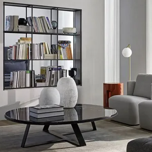 Solid Surface White Marble Coffee Table Convertible Coffee Table to Dining Tables for Furniture thumbnail-3