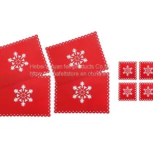 Cheap Wholesale Eco-friendly Christmas Felt Coaster thumbnail-3